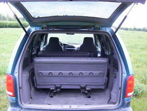 inside back of van